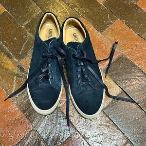 Untuckit made in Italy lace up sneakers navy blue 10 1/2 Men